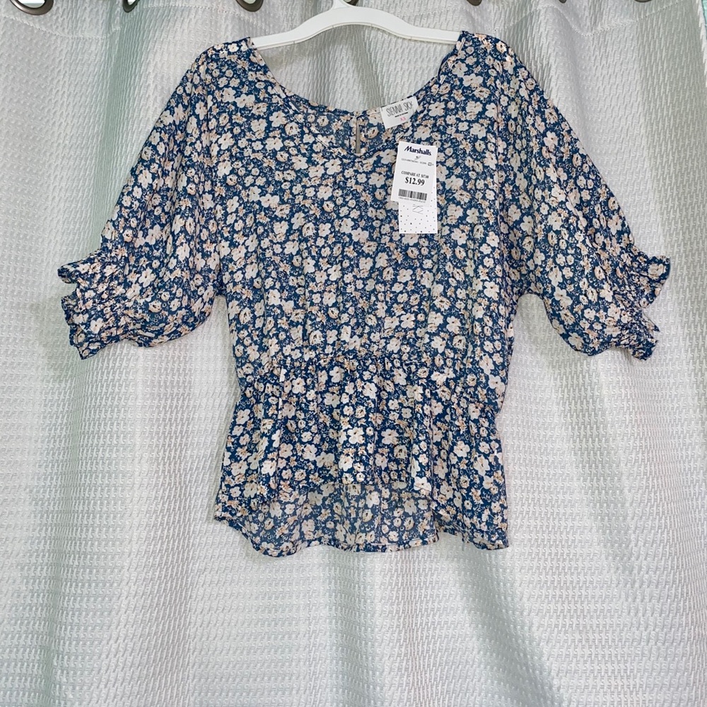 Sienna sky blouse
